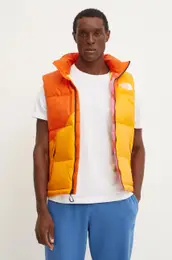 Brezrokavnik s puhom TNF x Yinka Ilori oranna barva, NF0A89GE0IH1