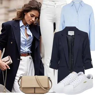Outfit mit Weiß Sommer Sneaker/Skateschuh/Sneaker Low/Schmaler Sneaker Puma "Modisches Frühlingsoutfit"