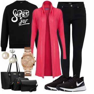 Outfit met blauw Sportschoen Nike "Opvallende Herfstlook"