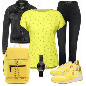 Outfit mit Gelb Sneaker SCOTCH & SODA "Perfekt für den Frühling"