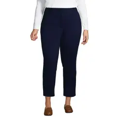7/8-Chino Mid Waist in groen Gren, Damen, Gre: XL Plusgren, Blau, Baumwoll-Mischung, by Lands'''' End