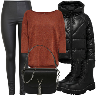 Plateau Mit Absatz Outfit mit Schwarz Stiefel Biker Boot/SchnürStiefel/SpringerStiefel Mustang "Perfekt für den Winter"