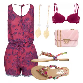 Outfit mit Rosa Bademode Großer Cup Lascana "Lea"