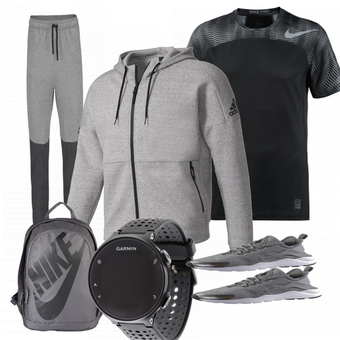 Grau Rucksack Nike Sportswear kombinieren