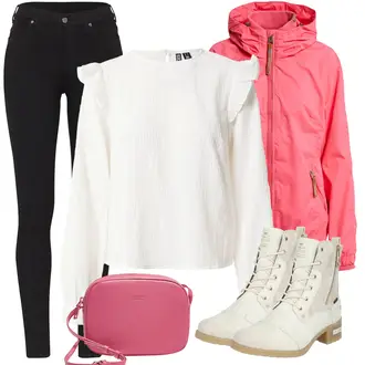 Winter Outfits mit Rosa Umhängetasche Pull&Bear "Cooles Winter Outfit"