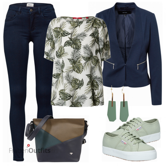 Outfit mit Grau Sneaker Superga "Stylische Kombination für die Freizeit"