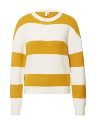 QS by s.Oliver Pullover senf / weiß