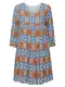Rich & Royal Kleid blau / hellblau / braun