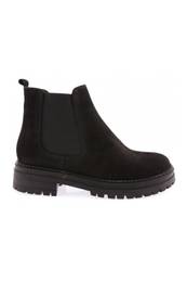 41-03 22k Women's Boots with Elastic Sides Black Nubuck Genuine Leather