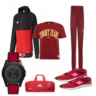 Outfit mit Blau Adidas Performance "TIGR"