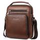 Bageek Umhängetasche Herren Kleine Tasche PU Leder Herren Taschen PU Leder Handtasche Herren Messenger Bag (braun)