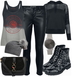 Outfit mit Grau Top Game of Thrones "Urban Classic"