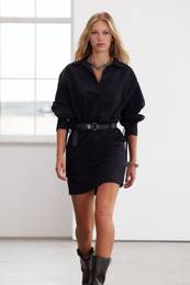 Limited Edition Black Belted Mini Woven Dress