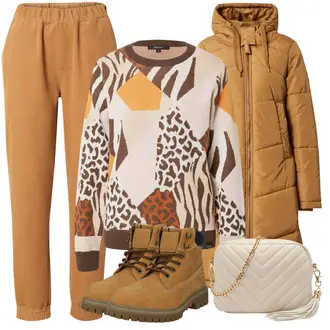 Samt Outfit sa Bež/Narandžasta/Smeđa/Kaki Carrot Hlače/Paperbag Hlača/Hlače od muslina Iriedaily "Jesenski Outfiti"