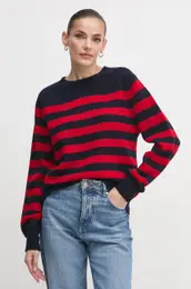 Volnen pulover x Alexa Chung enski, mornarsko modra barva, LKN1607