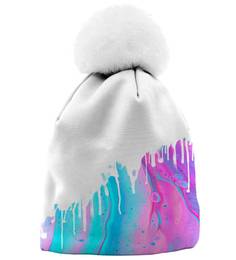 Woman's Paint Droplets Beanie WB21WH 2366