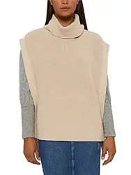 edc by ESPRIT Damen 101CC1I301 Pullover, 274/BEIGE 5, S