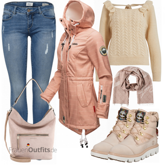 Outfit mit Grau Stiefel Timberland "Toller Look für die Freizeit"
