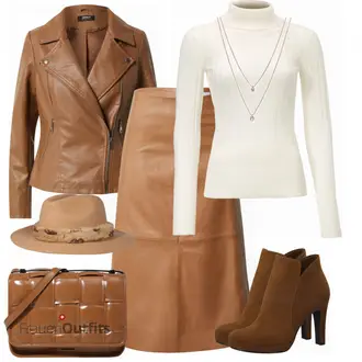 Outfit mit Braun Hut Guess "Elegantes Herbst Outfit"