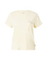 LEVI'S Tričko 'Graphic Margot Pocket Tee' pastelově žlutá / tmavě fialová / lososová