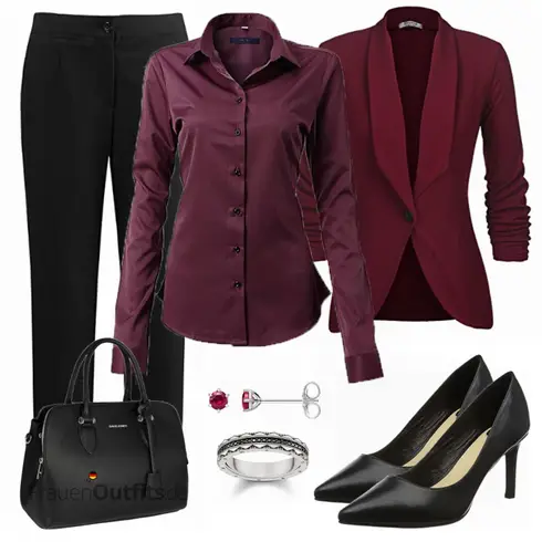 Rot/DunkelRot/Bordeaux Strick­blazer/Lederjacke/Blazerjacke/Longblazer/Lässiger Blazer/Blusenblazer/Eleganter Blazer Unibelle kombinieren
