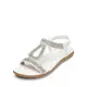 DREAM PAIRS Damen Bohemian Flache Sandalen Sommerlicher Glanz mit Strassoberteil und EIN Riemchendesign SDFS2334W-E WEIß Größe 39 (EUR)