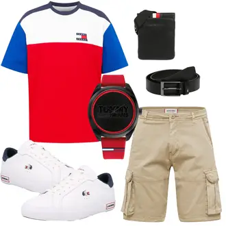 Knielang Outfit mit Beige Hose/Hemd Jack & Jones "Outfit in sommerlichen Farben"