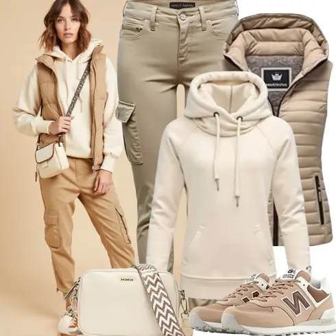 Beige Sport Hoodie/Hoodie/Vintage Hoodie/Sport Sweatshirt/Strick Hoodie/Ausgefallener Hoodie/Partner Hoodie/Unisex Hoodie Zwillingsherz kombinieren