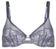 PALMERS SMOKEGREY LACE Push-Up BH taubenblau