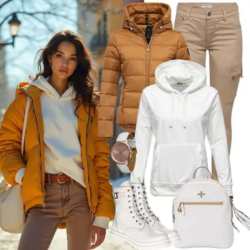 Kombinace Béžová/Hnědá/Khaki Cargo Kalhoty/Tesařská kalhoty/Paperbag Kalhoty/Tradiční Kalhoty/Padáková Kalhoty/Široká Kalhoty Baggy Kalhoty Karl Kani