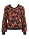 VILA Trui VIBAINI KNIT JACQUARD L/S TOP  roestrood / zwart