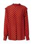 Rot Kariert Button Down Hemdblusen für Damen image
