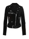 Review Lederjacke BELTED VELOURS schwarz