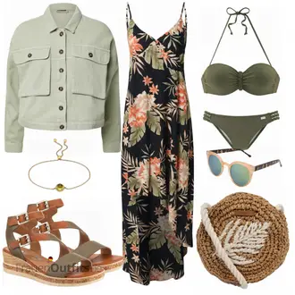 Outfit mit Blau BILLABONG "Strand Outfit"
