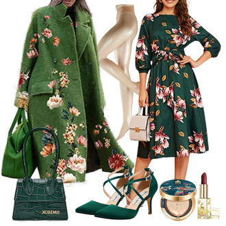 Elegante Outfits Satin mit Grün/Dunkelgrün Spangenschuh/Slingback Pumps/Schnürpump/Pump Niedriger Absatz/Slingpump/Bequemer Pump/Vintage Pumpe/Mary Jane Schuh/Spangenpump Duosheng & Elegant "Eleganter Look"