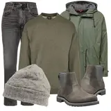 Schwarze Winter Outfit Hosen image