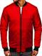 BOLF Herren Übergangsjacke Bomberjacke Fliegerjacke Pilotenjacke Baseballjacke Collegejacke Wind-Jacke Frühlingsjacke Freizeitjacke Outdoor Alltagsjacke Blouson J.STYLE AK95 Rot M [4D4]