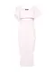 Missguided Kleid HIGH LOW FRILL BARDOT MIDI DRESS rosa