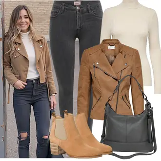 Duckfeet Outfit mit Braun/Beige Vintage Stiefelette/Western Stiefelette/CowboyStiefel/Chelsea Boot/SommerStiefelette Tamaris "Perfekt für die Freizeit"Look: Country Styl, Western, Boho, Smart Casual, Duckfeet, Bohemian, Vintage