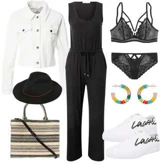 Outfit mit Beige Schultertasche HALLHUBER "Perfekt für den Frühling"