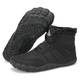 Mishansha Barfußschuhe Herren Winterschuhe Damen Warm Gefüttert Winterstiefel für Rutschfeste Fitnessschuhe Winter Outdoor Unisex Schwarz 41 EU