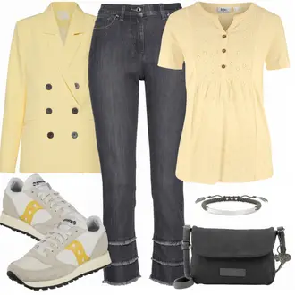 Outfit mit Grau Sneaker Saucony "Bonprix Style"