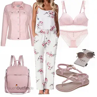 Schicke Outfits Coole mit Braun/Gelb/Rosa SOJOS "Schickes Sommer Outfit"Look: Boyfriend, Metal, Schick, Elegant, Glamourös, Trendige, Classic, Coole, Vintage, Boho, Schön, Retro, 80er