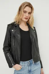 Usnjena biker jakna enska, rna barva