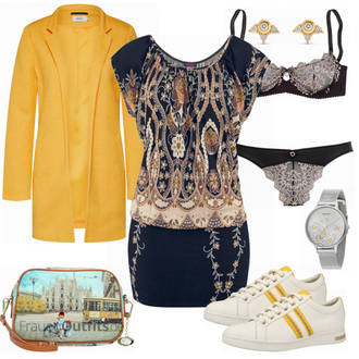 Outfit mit Grau Sneaker Geox "Only"