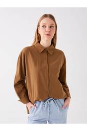 Lcw Plain Long Sleeve Oversize Women's Shirt