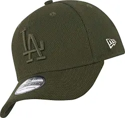 New Era Los Angeles Dodgers 39thirty Stretch Cap Diamond Era Tonal Olive - XS-S
