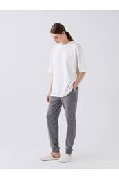 Polka Dot Women's Jogger Pajama Bottom with Elastic Waist