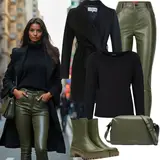 Tenues avec Leggings en Cuir image