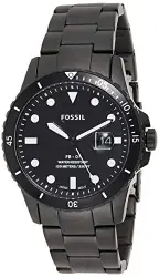 Fossil Herren Analog Quarz Uhr mit Silikon Armband FS5659